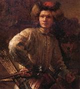 Rembrandt van rijn Details of The Polish rider Sweden oil painting artist